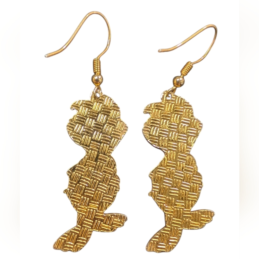 Donald Duck Enamel Earrings - Picture 2 of 3